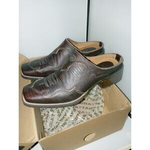 Womens Ariat Tabitha Slide On Mule Boots Distressed Brown 8.5 w/Box